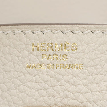 エルメス HERMES バーキン25 クレ トゴ ハンドバッグ ローズゴールド金具 オフホワイト RG PG