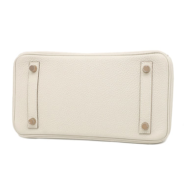 エルメス HERMES バーキン25 クレ トゴ ハンドバッグ ローズゴールド金具 オフホワイト RG PG