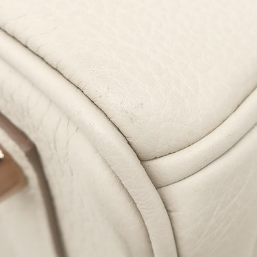 エルメス HERMES バーキン25 クレ トゴ ハンドバッグ ローズゴールド金具 オフホワイト RG PG