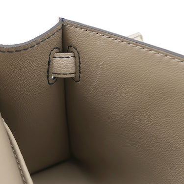 エルメス HERMES ミニケリードゥ 外縫い エトゥープ×ナタ シェーブル シェーブルシャムキラ 2WAYバッグ シャンパンゴールド金具 【PO品】 グレージュ オフホワイト バイカラー