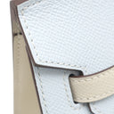 エルメス HERMES バーキン25 ブループリュム×ナタ ヴォーエプソン ハンドバッグ マットゴールド金具 【PO品】 水色 アイボリー バイカラー ゴールド金具