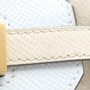 エルメス HERMES バーキン25 ブループリュム×ナタ ヴォーエプソン ハンドバッグ マットゴールド金具 【PO品】 水色 アイボリー バイカラー ゴールド金具