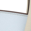 エルメス HERMES バーキン25 ブループリュム×ナタ ヴォーエプソン ハンドバッグ マットゴールド金具 【PO品】 水色 アイボリー バイカラー ゴールド金具