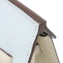 エルメス HERMES バーキン25 ブループリュム×ナタ ヴォーエプソン ハンドバッグ マットゴールド金具 【PO品】 水色 アイボリー バイカラー ゴールド金具