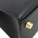 エルメス HERMES ケリー25 外縫い ブラック ヴォーエプソン 2WAYバッグ ゴールド金具 黒