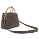 ルイヴィトン LOUIS VUITTON モンテーニュBB M41055 モノグラム モノグラムキャンバス 2WAYバッグ ゴールド金具 茶 ショルダー ハンドバッグ 鍵・パドロック・クロシェット欠品