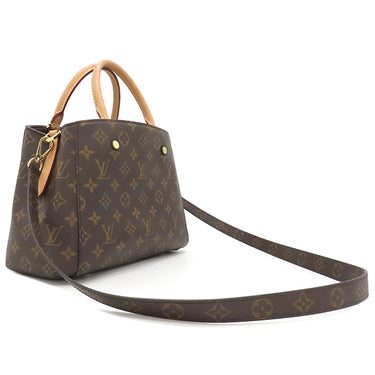 ルイヴィトン LOUIS VUITTON モンテーニュBB M41055 モノグラム モノグラムキャンバス 2WAYバッグ ゴールド金具 茶 ショルダー ハンドバッグ 鍵・パドロック・クロシェット欠品