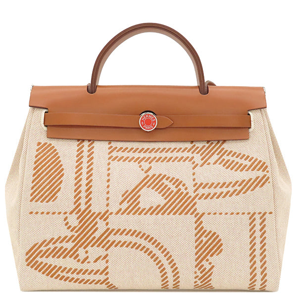 エルメス HERMES エールバッグジップPM 31 ナチュラルサブレ×エクリュ