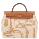 エルメス HERMES エールバッグジップPM 31 ナチュラルサブレ×エクリュ レザー ヴァッシュハンター トワルHレリーフ 2WAYバッグ シルバー金具 【PO品】 ブリッド ドゥ ガラ クロシェットに刻印有