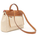 エルメス HERMES エールバッグジップPM 31 ナチュラルサブレ×エクリュ レザー ヴァッシュハンター トワルHレリーフ 2WAYバッグ シルバー金具 【PO品】 ブリッド ドゥ ガラ クロシェットに刻印有