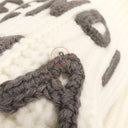 フェンディ FENDI ロゴ ニット FXT352 クリーム ウール マフラー アイボリー 白