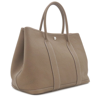 エルメス HERMES ガーデンパーティー PM エトゥープ ネゴンダ トートバッグ シルバー金具 グレージュ