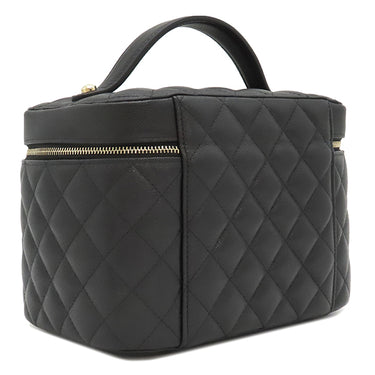 シャネル CHANEL タイムレスクラシック バニティ AP2573 ブラック レザー キャビアスキン ハンドバッグ ゴールド金具 トップハンドル ヴァニティ 黒