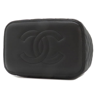シャネル CHANEL タイムレスクラシック バニティ AP2573 ブラック レザー キャビアスキン ハンドバッグ ゴールド金具 トップハンドル ヴァニティ 黒