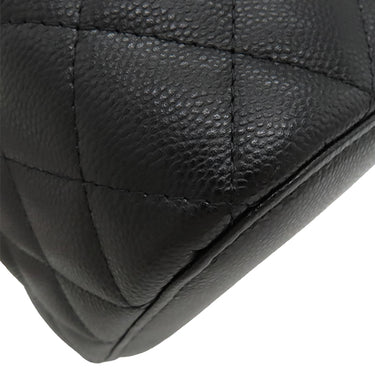 シャネル CHANEL タイムレスクラシック バニティ AP2573 ブラック レザー キャビアスキン ハンドバッグ ゴールド金具 トップハンドル ヴァニティ 黒