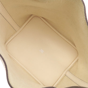 エルメス HERMES ピコタンロックMM ナタ トリヨンクレマンス ハンドバッグ シルバー金具 アイボリー