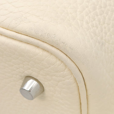 エルメス HERMES ピコタンロックMM ナタ トリヨンクレマンス ハンドバッグ シルバー金具 アイボリー
