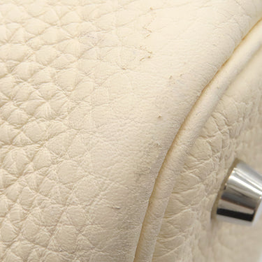 エルメス HERMES ピコタンロックMM ナタ トリヨンクレマンス ハンドバッグ シルバー金具 アイボリー
