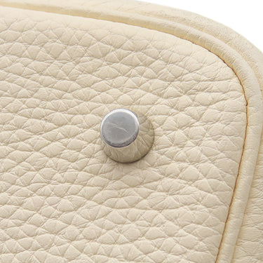 エルメス HERMES ピコタンロックMM ナタ トリヨンクレマンス ハンドバッグ シルバー金具 アイボリー