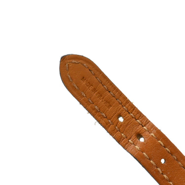 エルメス HERMES パッサージュ クルーテ ブラック レザー GP T2 ブレスレット シルバー金具 黒