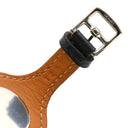 エルメス HERMES パッサージュ クルーテ ブラック レザー GP T2 ブレスレット シルバー金具 黒