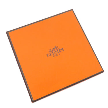 エルメス HERMES クラウディア シュシュ オレンジ×マルチカラー シルク ヘアアクセサリー