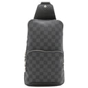 ルイヴィトン LOUIS VUITTON アヴェニュー スリングバッグ N41719 ダミエグラフィット ダミエグラフィットキャンバス ボディバッグ シルバー金具 黒 グレー