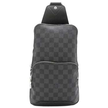 ルイヴィトン LOUIS VUITTON アヴェニュー スリングバッグ N41719 ダミエグラフィット ダミエグラフィットキャンバス ボディバッグ シルバー金具 黒 グレー