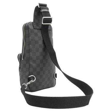 ルイヴィトン LOUIS VUITTON アヴェニュー スリングバッグ N41719 ダミエグラフィット ダミエグラフィットキャンバス ボディバッグ シルバー金具 黒 グレー