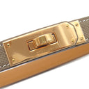 エルメス HERMES ケリー 18 エトゥープ ヴォーエプソン GP ベルト ローズゴールド金具 グレージュ ターンロック金具 スライド調節 RG PG