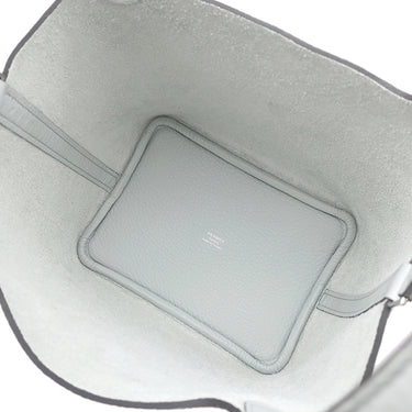 エルメス HERMES ピコタンロック PM 18 ブルーペール トリヨンクレマンス ハンドバッグ シルバー金具 新品 未使用 薄青