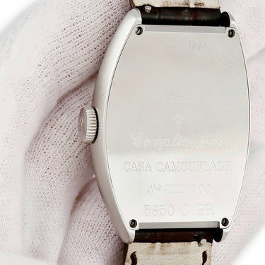 腕時計 フランクミュラー FRANCK MULLER カサブランカ カモフラージュ 5850 C BR 自動巻き メンズ トノウ ピンクベージュ 15周年記念 限定