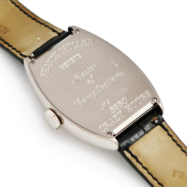 腕時計 フランクミュラー FRANCK MULLER トノウカーベックス クレイジーアワーズ 5850CH 自動巻き メンズ K18WG無垢 ギョウシェ 青針