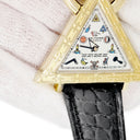 腕時計 ウォルサム WALTHAM フリーメイソン トライアングル 96380.74 手巻き メンズ K18YG無垢 シルバー 三角形 アンティーク 限定