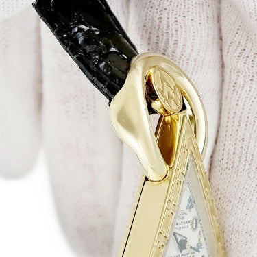 腕時計 ウォルサム WALTHAM フリーメイソン トライアングル 96380.74 手巻き メンズ K18YG無垢 シルバー 三角形 アンティーク 限定