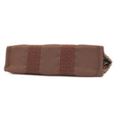 エルメス HERMES エールラインPM ブラウン キャンバス トートバッグ シルバー金具 茶