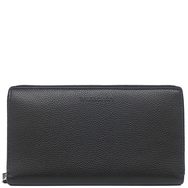 バレンシアガ BALENCIAGA ラウンドファスナー ブラック レザー 長財布 シルバー金具 黒