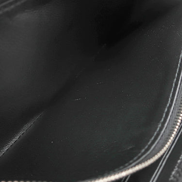 バレンシアガ BALENCIAGA ラウンドファスナー ブラック レザー 長財布 シルバー金具 黒