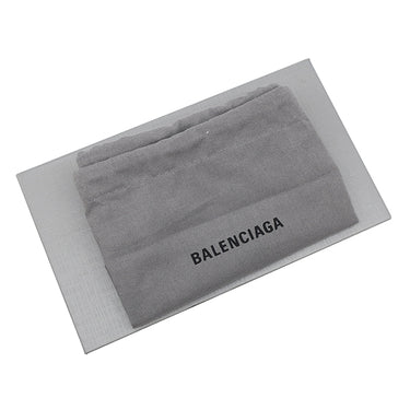 バレンシアガ BALENCIAGA ラウンドファスナー ブラック レザー 長財布 シルバー金具 黒
