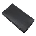 バレンシアガ BALENCIAGA ラウンドファスナー ブラック レザー 長財布 シルバー金具 黒