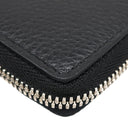 バレンシアガ BALENCIAGA ラウンドファスナー ブラック レザー 長財布 シルバー金具 黒