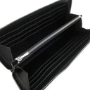 バレンシアガ BALENCIAGA ラウンドファスナー ブラック レザー 長財布 シルバー金具 黒