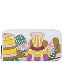 エルメス HERMES アザップロング シルクイン ラ パティスリーフランセーズ ブルーブリュム ヴォースイフト 長財布 シルバー金具 水色 ラウンドファスナー