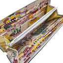 エルメス HERMES アザップロング シルクイン ラ パティスリーフランセーズ ブルーブリュム ヴォースイフト 長財布 シルバー金具 水色 ラウンドファスナー