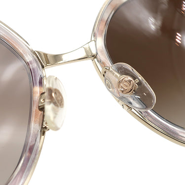 シャネル CHANEL サイドロゴ 57□20 4209 ブラウン プラスチック 真鍮 サングラス シャンパンゴールド金具 POLARIZED