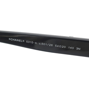 シャネル CHANEL ココマーク 54□20 5315-A ブラック プラスチック サングラス ウェリントン 黒