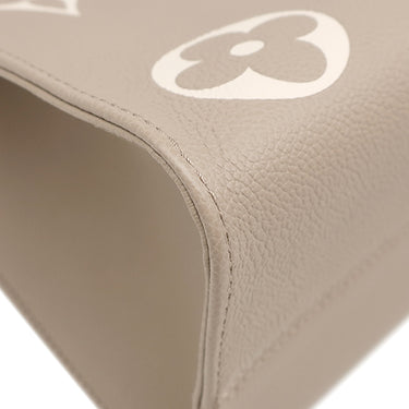 ルイヴィトン LOUIS VUITTON オンザゴー MM M45494 トゥルトレール×クレーム モノグラムアンプラント バイカラーモノグラムアンプラントレザー トートバッグ ゴールド金具 グレージュ ショルダーバッグ 肩掛け