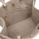 ルイヴィトン LOUIS VUITTON オンザゴー MM M45494 トゥルトレール×クレーム モノグラムアンプラント バイカラーモノグラムアンプラントレザー トートバッグ ゴールド金具 グレージュ ショルダーバッグ 肩掛け