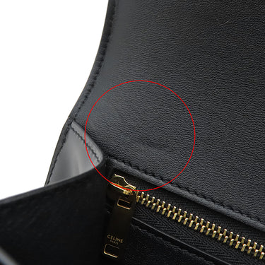 セリーヌ CELINE ミディアム カレッジ バッグ 113583BF4.38NO ブラック カーフ ショルダーバッグ ゴールド金具 黒 斜め掛け クラシック トリオンフ