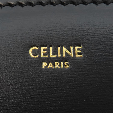 セリーヌ CELINE ミディアム カレッジ バッグ 113583BF4.38NO ブラック カーフ ショルダーバッグ ゴールド金具 黒 斜め掛け クラシック トリオンフ